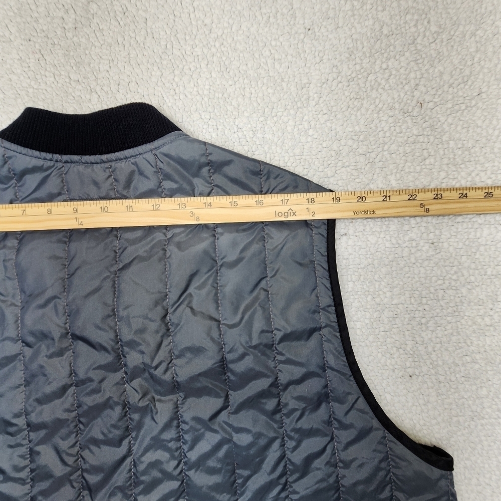 Structure Men's Gray Quilted Yellow Lined Vest XL - Picture 8 of 11